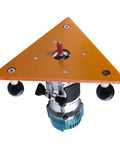 Built Like A Tank Smooth Operator Router Base Plate Fits 65Mm Trimmers, durable bakelite triangular plate with trimmer attached.