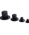Low Profile Impact Socket Adapter Set For Tight Spaces Pro Grade Versatile Ratchet Adapters in carbon steel, four-piece set.