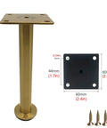 Adjustable 23.6 Inch Stainless Steel Furniture Legs Set Of 4 With Gold Finish Durable Replacement Legs For Sofa Table Cabinet Coffee Table And TV Stand Includes Screws Upgrade Your Setup