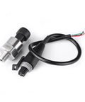 Top Notch 150 PSI Pressure Transducer Sensor with one eighth NPT thread in stainless steel for air and water systems.