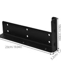 Heavy Duty Floating Shelf Brackets Set Of 2 Wall Mounted Invisible Iron Supports For 3cm Thick Panels, black bracket dimensions
