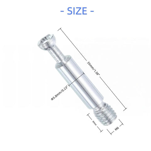 Heavy Duty 30 Pack 35mm Furniture Connectors With M6 Bolts Dowels Screws Metal Fasteners For Cabinets, Drawers, Wardrobes