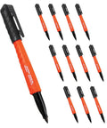 Skribes Fine Tip Permanent Marker 12 Pack For Worksite And Multi Surface Use Black Ink on white background