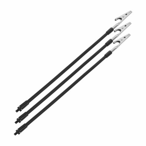 Three flexible arms of Six Piece Pro Grade Welding And Soldering Tool Flexible Arm Clamps With Built In Magnifying Lamp Base For Electronics Assembly Aid Third Hand Stand For Precise Soldering And Secure Component Hold