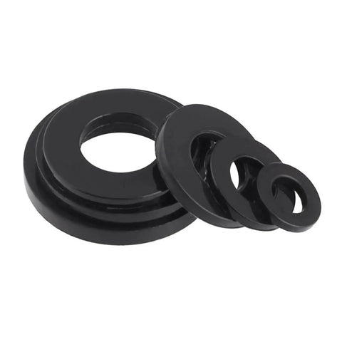 Massive 720 Piece Black Nylon Flat Washers Kit With Seven Sizes M3 M4 M5 M6 M8 M10 M12 For DIY Projects And Mechanical Fixes, Reducing Friction, Preventing Leaks, Isolating Pressure, And Spreading Load Like A Pro. black nylon flat washers in assorted sizes