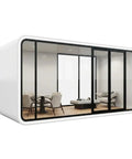 Top Tier Prefab Backyard Office Pod And Soundproof Outdoor Studio Shed Featuring Prime Modular Mobile Design with glass walls