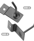 Black Slatwall Hooks 20 Pack Heavy Duty 2 Inch Hangers For Slat Wall Panels And Coat Racks Retail Display No Fuss Must Have Merch Built To Last Hang Everything From Bags To Tools, side view