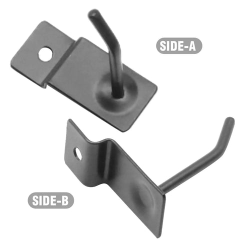 Black Slatwall Hooks 20 Pack Heavy Duty 2 Inch Hangers For Slat Wall Panels And Coat Racks Retail Display No Fuss Must Have Merch Built To Last Hang Everything From Bags To Tools, side view