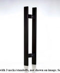 60 Inch Long Modern Matte Black Stainless Steel Door Handles for Commercial Glass Doors
