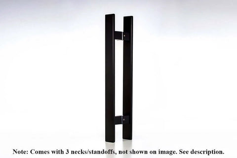 60 Inch Long Modern Matte Black Stainless Steel Door Handles for Commercial Glass Doors