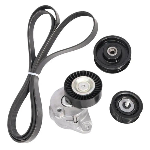 Level Up Your Mercedes Benz W211 W212 E280 E300 E350 E550 Ride With This Drive Belt Tensioner Kit For M272 M273 Engines Replaces 2722000270 0019931896 0002020919 2722021419 Totally Easy Install And Reliable Performance For You Right Now. drive belt tensioner kit with serpentine belt and pulleys, black metal and rubber