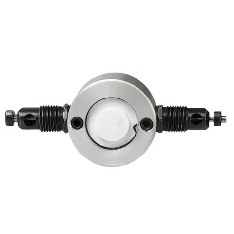 Front view of Double Head Nibbler for Sheet Metal Cutting with 360 Degree Adjustable Heads, drill accessory for metal fabrication
