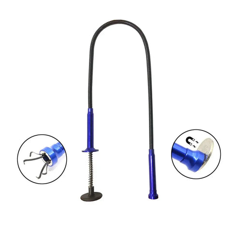 Claw Grabber Pickup Tool With 20Lb Telescoping Magnet And 85mm Inspection Mirror showing flexible shaft and features