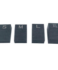 Set of 4 heavy duty plastic tremolo alignment wedges labeled S, M, L, XL for electric guitar setup.