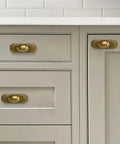 Antique Brass Cabinet Knobs with Black Backplate Set 2 Pack for Kitchen and Bath Heavy Duty Bifold Closet Door Hardware