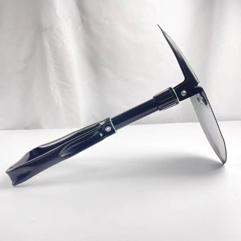 Tri Fold Survival Shovel With Pick Carbon Steel Tactical Entrenching Tool For Snow Off Road Camping Gardening Beach Digging Black