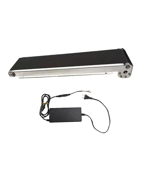 24V DC Mini Conveyor Belt Built Tough Stainless Steel Framework Ultra Silent Drive Motor Perfect For Desktop Sorting And Retail Restocking Plug And Play Logistics Runner Handles Five Kilograms Without Skipping A Beat
