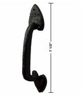 Black Wrought Iron Cabinet Door Pulls Set of 2 7.5 Inch Drawer Pulls for Cabinets and Doors Built to Last Heavy Duty Indoor Outdoor Matte Black Finish