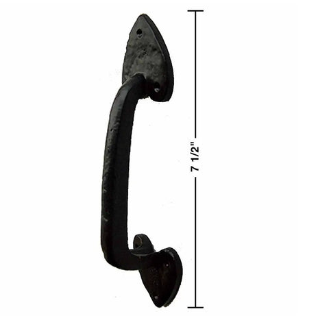 Black Wrought Iron Cabinet Door Pulls Set of 2 7.5 Inch Drawer Pulls for Cabinets and Doors Built to Last Heavy Duty Indoor Outdoor Matte Black Finish