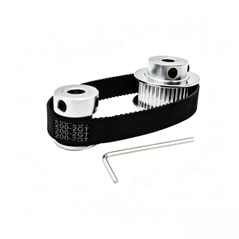 Check Out This Sweet 1 Pc 2 GT Timing Pulley Kit For Your 3D Printer Setup Featuring 20T And 40T Gears That Give A Cool 2 To 1 Speed Reduction With Smooth 6mm Belt Motion And Multi Bore Options Ranging From 3Mm Up To 12Mm To Fit Just Right Without, 2GT aluminum pulley kit with belt and hex key