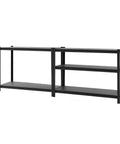 Beefy Heavy Duty Industrial Metal Storage Shelving Unit 5 Tier Adjustable Rack With 2500 Lbs Capacity, horizontal setup