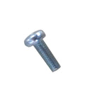 Metric Cheese Head Screw With M4 Threads Zero Point Seven Pitch Plus Twelve Millimeter Length And A Heavy Duty Black Coating That Meets DIN 84 Specs for garage fixes.