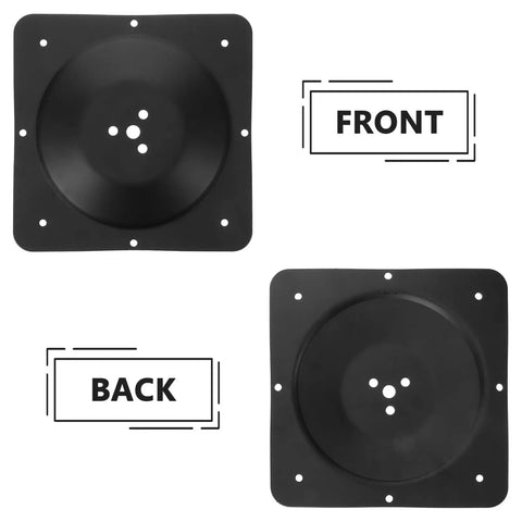 Heavy Hitter Iron Table Leg Mount Brackets To Fix Wobbly Furniture Legs No Sweat Diy Replacement Hardware showing front and back sides.