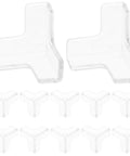 Clear PVC Corner Protectors 16 Pack For Furniture And Cabinets for safety with cushioned edges shown in multiple angles.