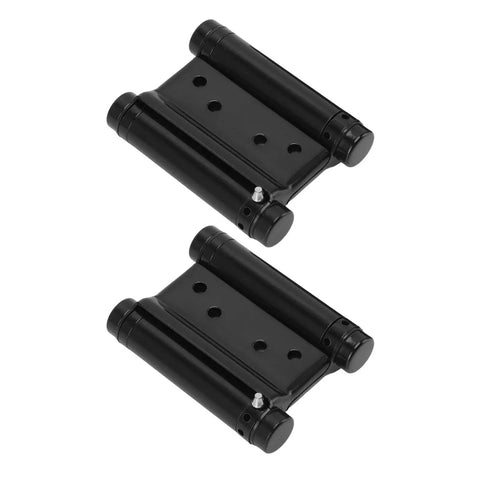 Double Action Spring Hinge for Swing Doors, Stainless Steel Black Finish, Compact and Built to Last, Easy Install, Self-Closing Door Hardware for Home or Office