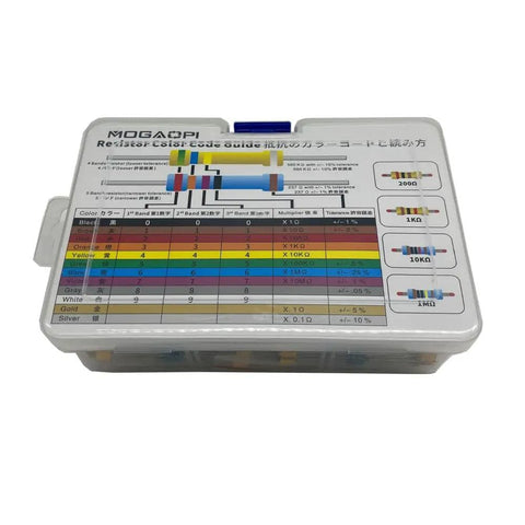 Massive 2600 Piece Resistor Kit With 130 Values From 1 Ohm To 3 Mega Ohm 1 Percent Tolerance One Quarter Watt Metal Film Resistors in box
