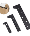Heavy Duty Stainless Steel Cabinet Hinges Delivering 360 Degree Smooth Swivel Rotation For Wardrobe Doors showing three sizes of black mounting hinges.