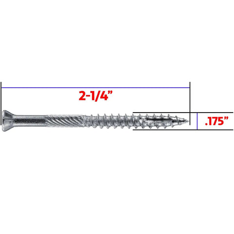Number Nine By Two And Quarter Inch Stainless Steel Trim Head Wood Screws With Torx Star Drive Built For Acq Treated Lumber And Coastal Weather Delivers Smooth Turning And Ironclad Hold In A Hefty One Pound Pack