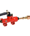 Rear Brake Master Cylinder Reservoir For Coleman KT196 CK100 And Yerf Dog GX150, red aluminum reservoir with mounting bracket