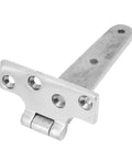 Self Closing Reversible Door Hinge 2 Pack Heavy Duty Stainless Steel T Hinge with Screws, side view