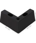 Rock Solid Thickened Structure Plastic Furniture Legs L Shaped With M5 Screws Black for Sofa Beds Cabinets