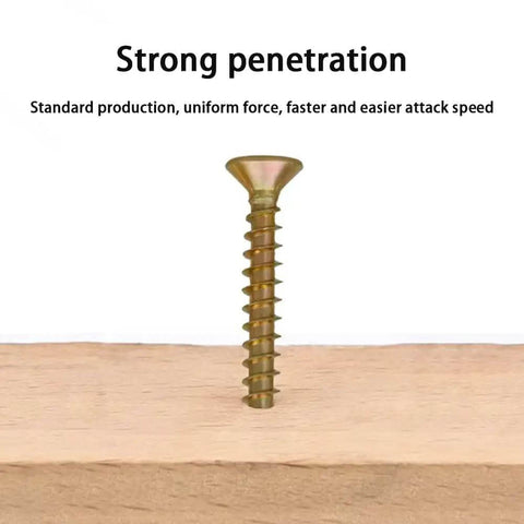 M4 Flat Head Wood Screws Set 340 Pcs Philips Drive Countersunk Self Tapping Screws Yellow Zinc Plated For Wood