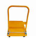 Heavy Duty Platform Cart With Foldable Flatbed Hand Truck, Utility Wagon, 770 Lb Capacity, Steel Frame, Space Saving Foldaway Design for Moving Boxes, Appliances, and Heavy Gear at Home or Job Site, yellow steel frame