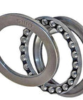 51110 Thrust Bearing 50x70x14mm made of 52100 alloy steel showing inner and outer rings with ball bearings