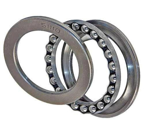 51110 Thrust Bearing 50x70x14mm made of 52100 alloy steel showing inner and outer rings with ball bearings
