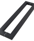 Built Tough Black Matte Stainless Steel Push Pull Door Handle for Barn Style and Home Doors, Square Modern Design, indoor outdoor use