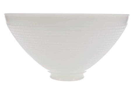 10 Inch White Opal Glass Reflector Shade With Waffle Pattern Glass For Floor Lamps And Mogul Sockets, IES Style Lip Fitter 2 7/8 Inch