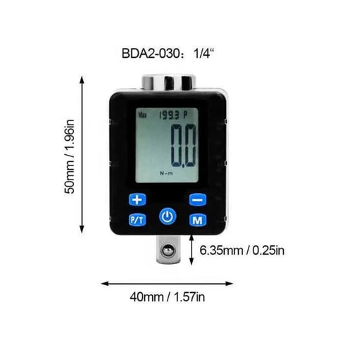GenSDH Digital Torque Meter 0.3-340 Nm Electronic Torque Wrench Adapter Professional Test Inspection Repair Tool Precise Calibration Accurate Adjustment Electric Drive