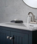 Woodhurst Centerset Brushed Nickel Dope Sleek Bathroom Faucet For 4-Inch 3-Hole Sinks With Metal Push-Pop Drain on vanity