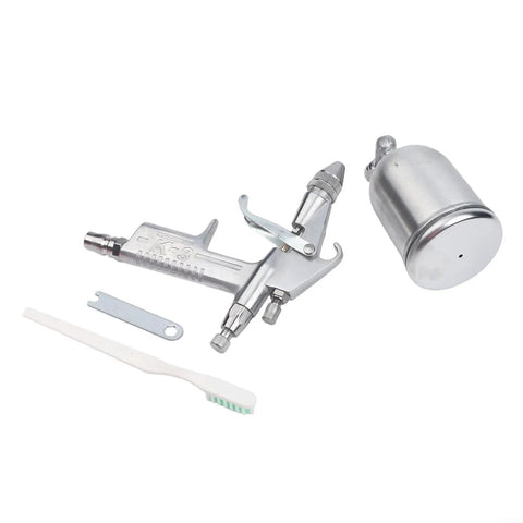 Top Shelf Gravity Feed Paint Sprayer Gun 0.5mm Precision Nozzle 125ml Cup For Auto Detailing Wood Projects with accessories.