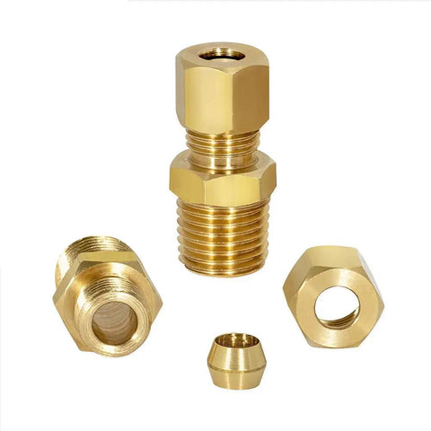 Badass Inline Water Filter With Slick Brass Fittings For Ice Makers And Fridges Hella Clean 10 Inch Line showing brass fittings.