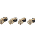 360° Silent Brass Furniture Casters 4-Pack Wheels 360° Silent, set of four brass swivel casters with black wheels.