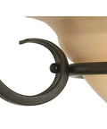 Detail of Three Light Foyer Pendant From Torino Collection In Forged Bronze Indoor Ceiling Light Fixture Dope Modern Rustic Vibe Model P3843-77