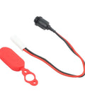 Electric Scooter Charging Port Socket With Waterproof Dust Cover for Pro Accessories Replacement, Silicone Connector Red Black