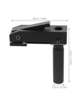 Side view of black Grab And Go Ready Portable Aluminum Woodworking Clamp for Workbench with Quick Clamping Heavy Duty Vise