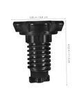 Black plastic spare tire hold down bolt for Audi, shown with dimensions. Beefy Spare Tire Hold Down Bolt For Easy Installation Durable Tire Fastening Hardware Compatible With Audi Models High Strength Spare Wheel Carrier Bolt For Quick Secure Mount And Lasting Performance.